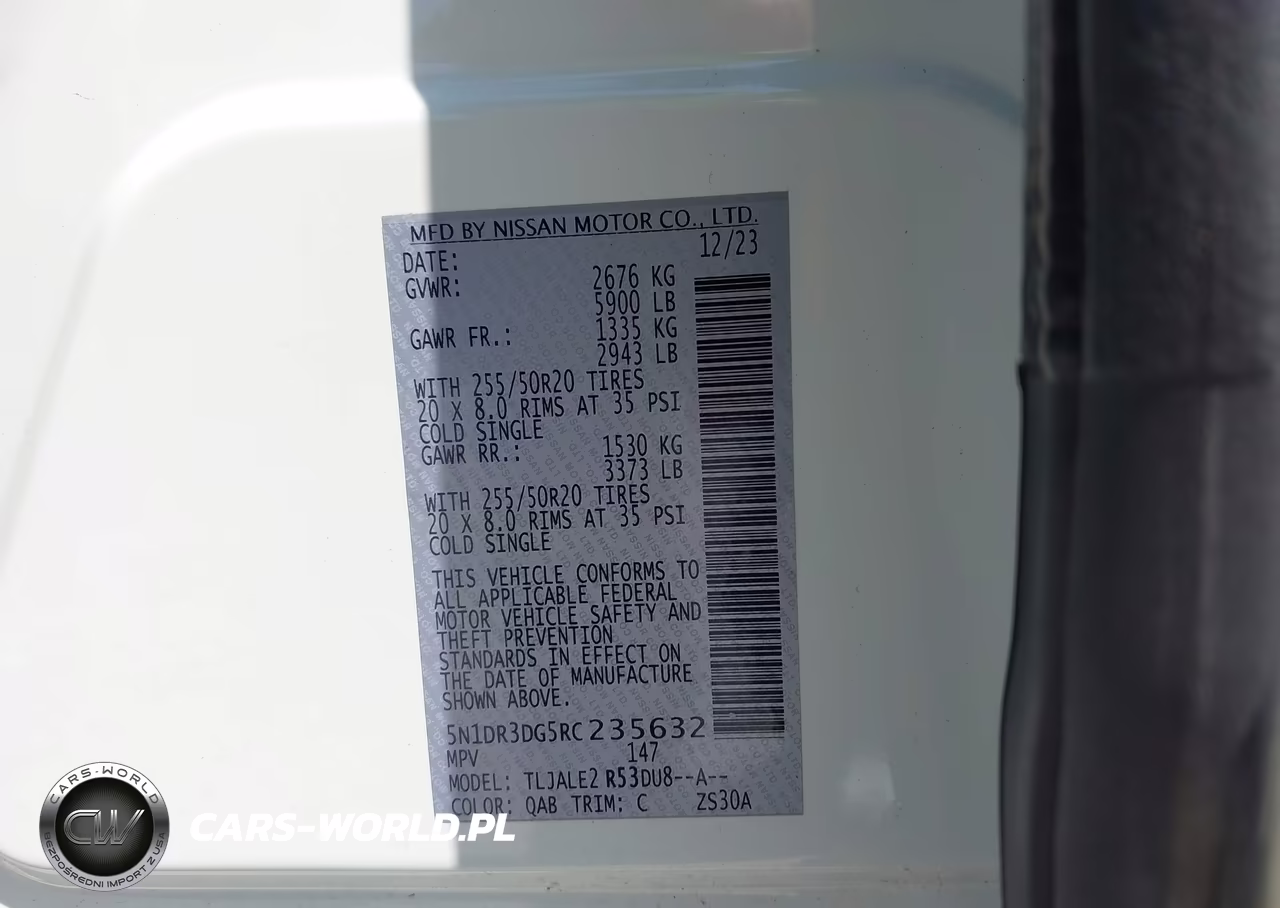2024 Nissan Pathfinder Platinum Fwd VIN:5N1DR3DG5RC235632 - 9