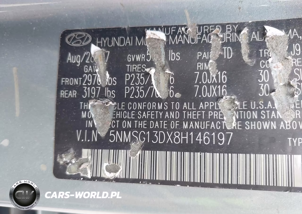 2008 Hyundai Santa Fe Gls VIN:5NMSG13DX8H146197 - 9