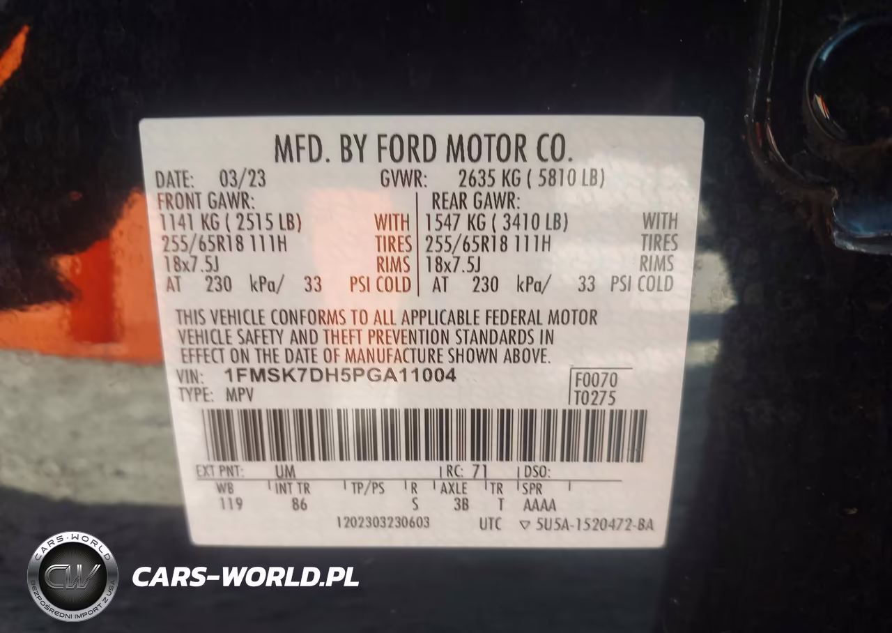 2023 Ford Explorer Xlt VIN:1FMSK7DH5PGA11004 - 9
