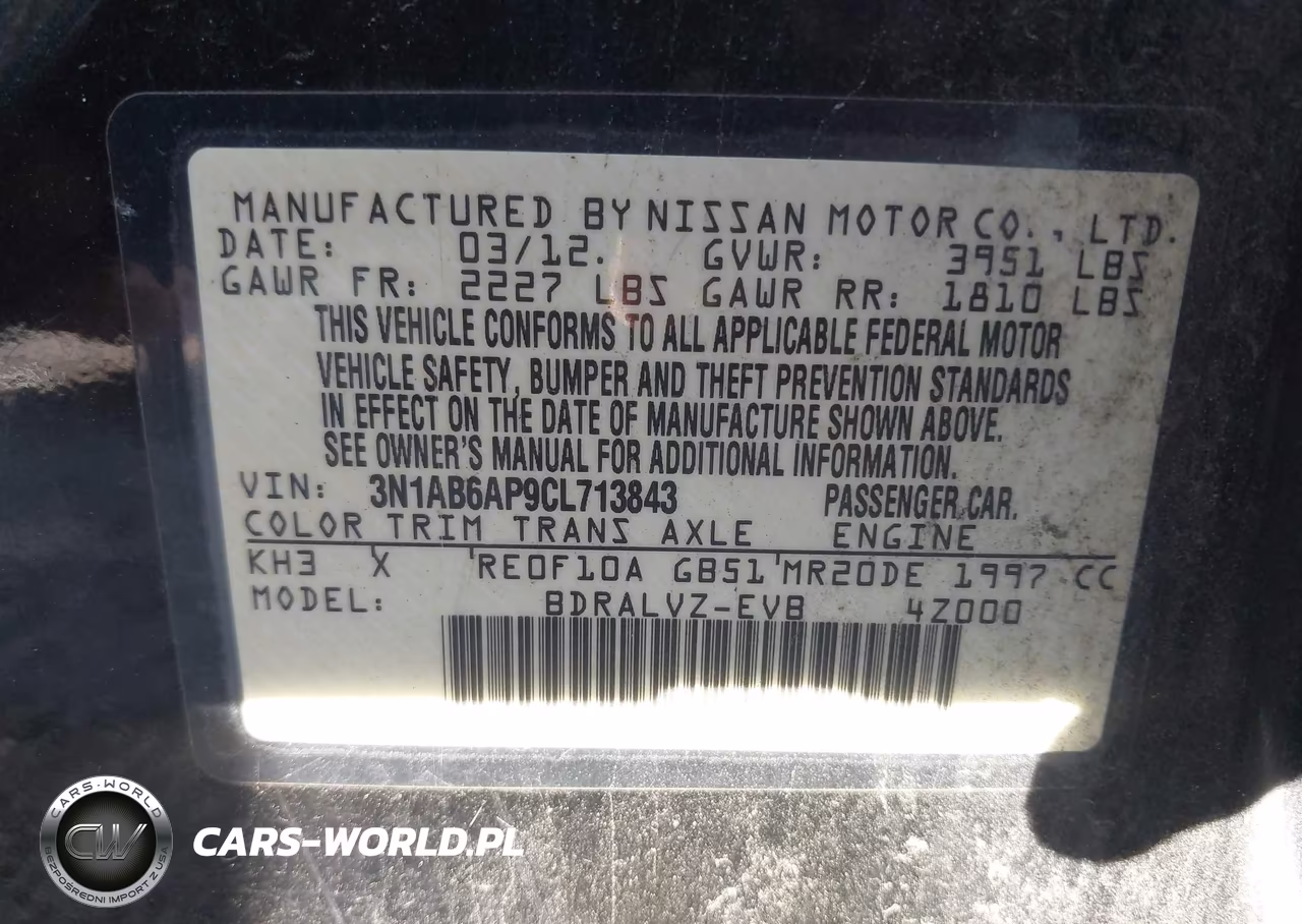 2012 Nissan Sentra 2.0 Sl VIN:3N1AB6AP9CL713843 - 9