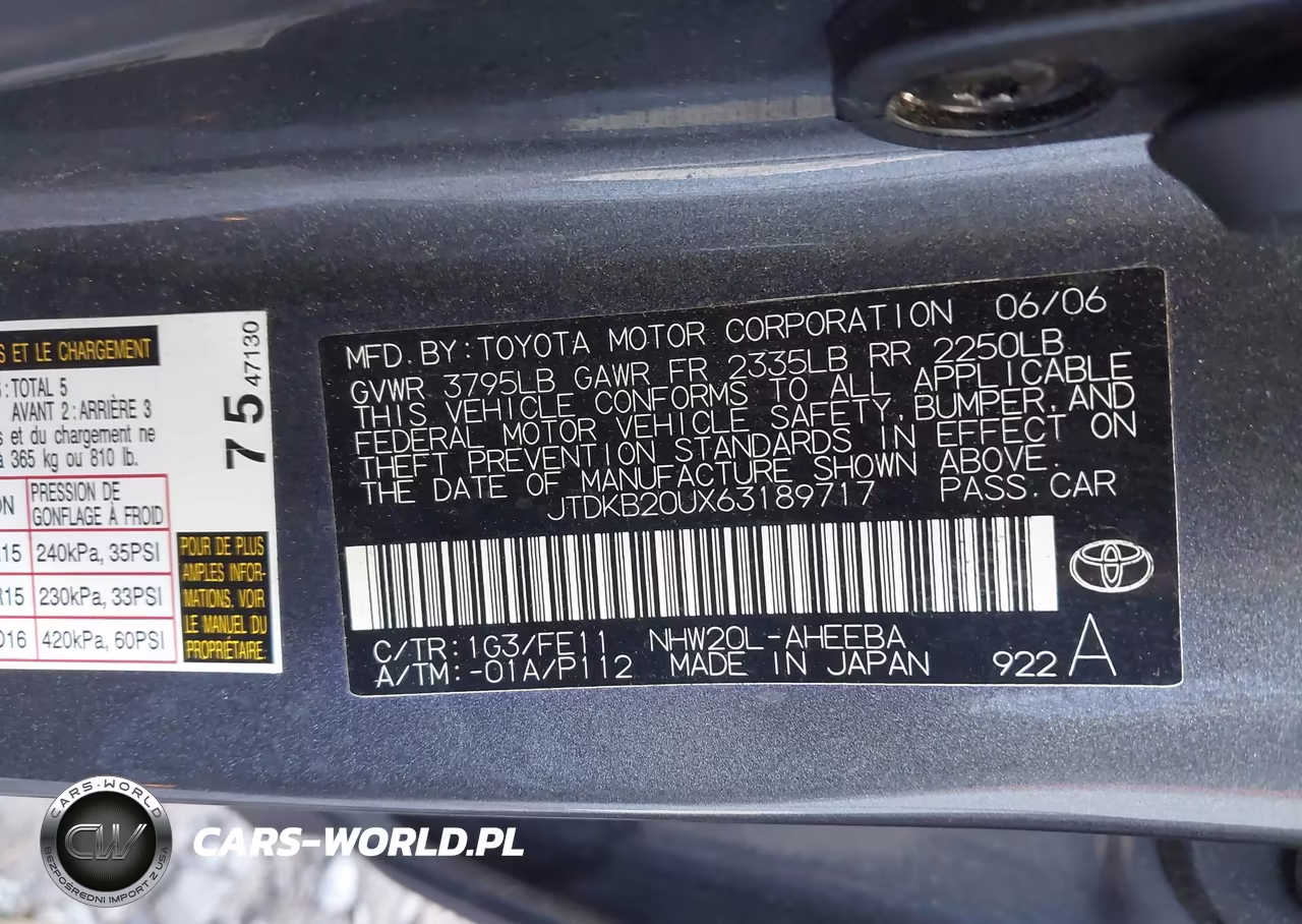 2006 Toyota Prius VIN:JTDKB20UX63189717 - 9