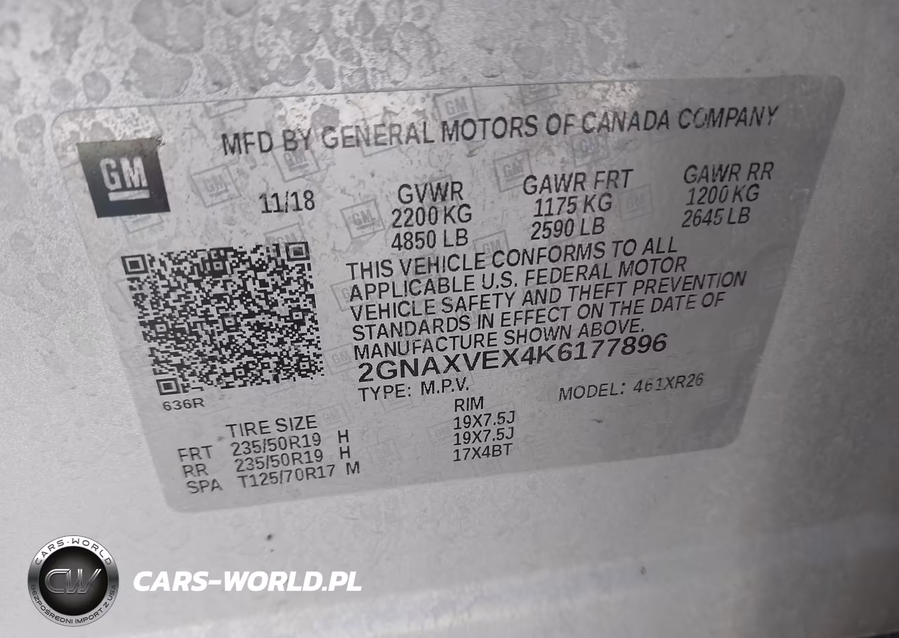 2019 Chevrolet Equinox Lt VIN:2GNAXVEX4K6177896 - 9