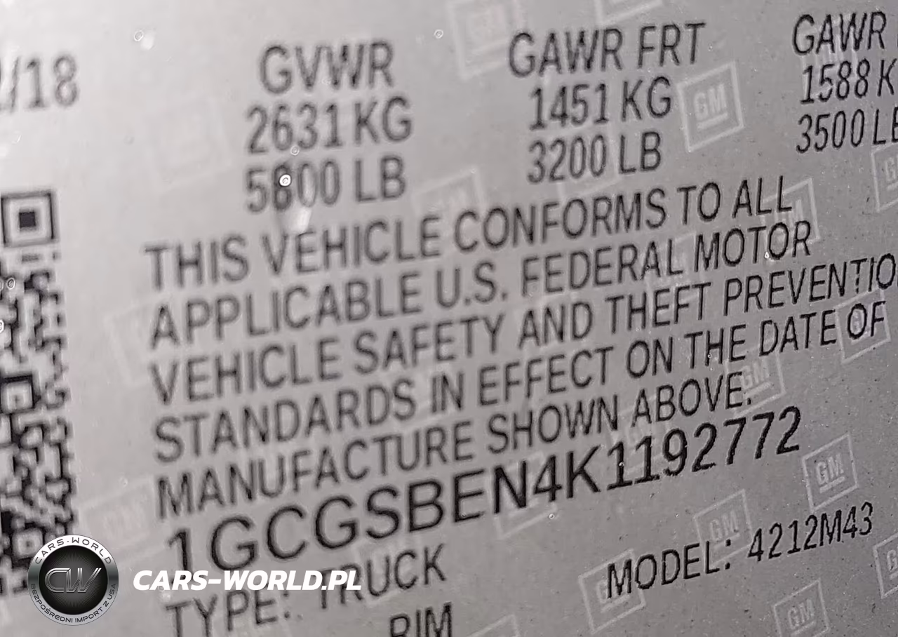 2019 Chevrolet Colorado Wt VIN:1GCGSBEN4K1192772 - 17