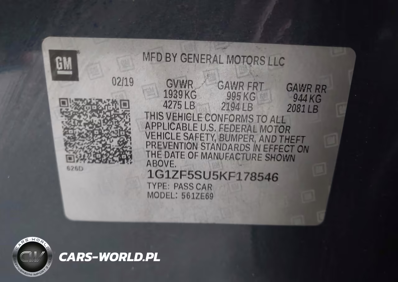 2019 Chevrolet Malibu Hybrid VIN:1G1ZF5SU5KF178546 - 9