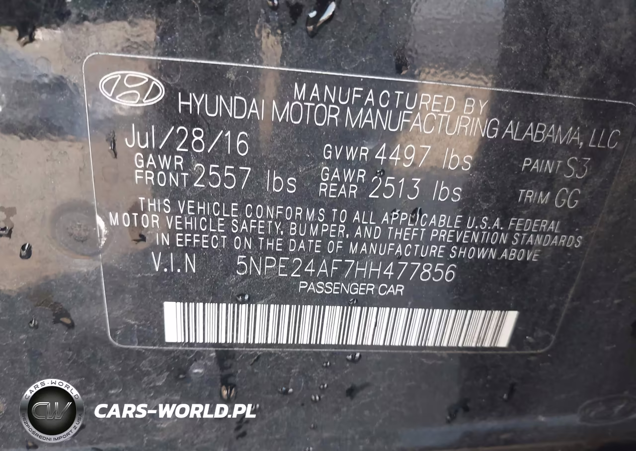 2017 Hyundai Sonata Se VIN:5NPE24AF7HH477856 - 9