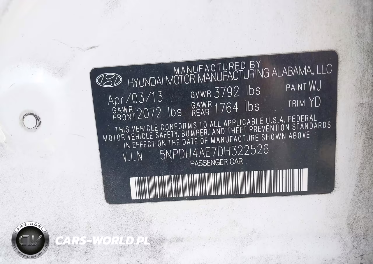 2013 Hyundai Elantra Limited VIN:5NPDH4AE7DH322526 - 9