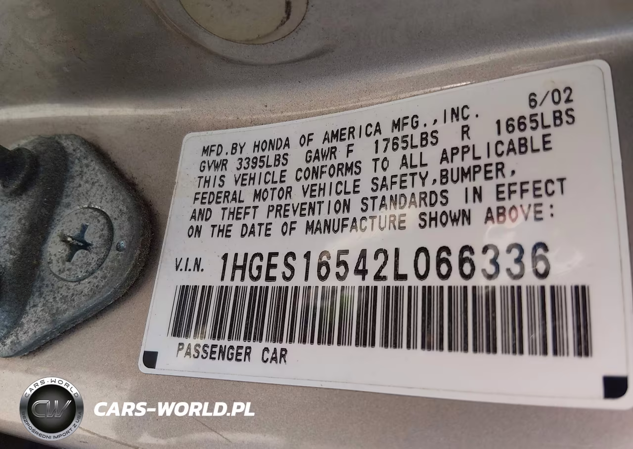 2002 Honda Civic Lx VIN:1HGES16542L066336 - 9