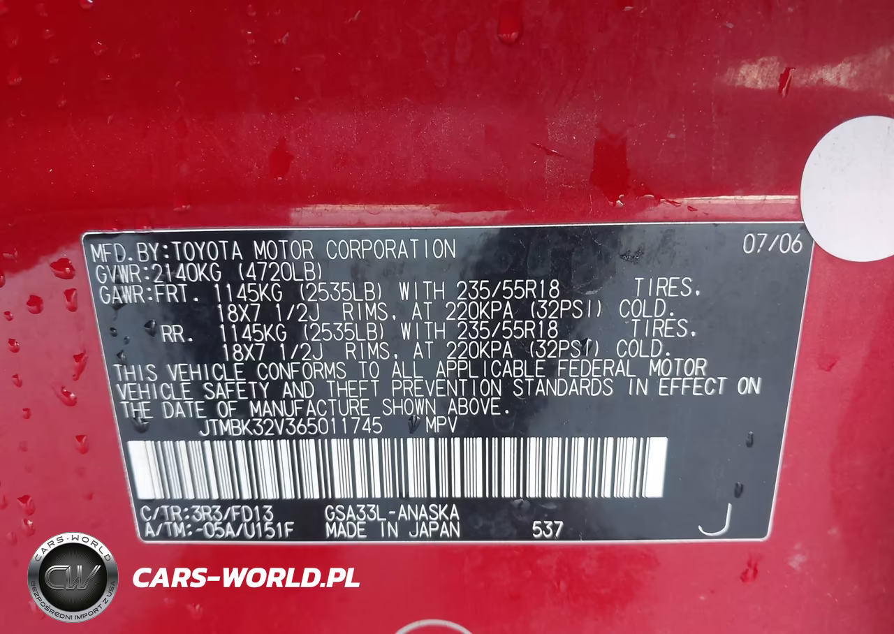 2006 Toyota Rav4 Sport V6 VIN:JTMBK32V365011745 - 9