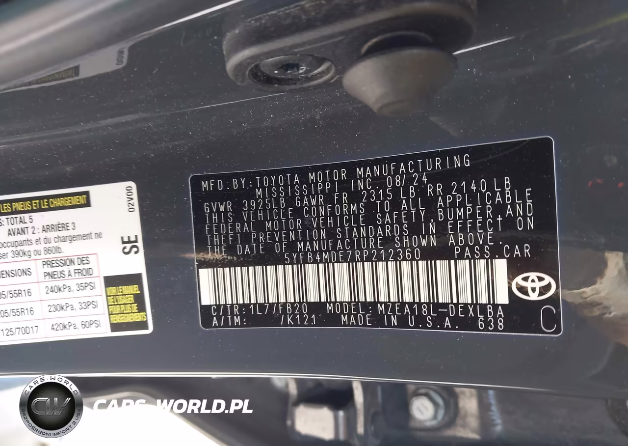 2024 Toyota Corolla Le VIN:5YFB4MDE7RP212360 - 9