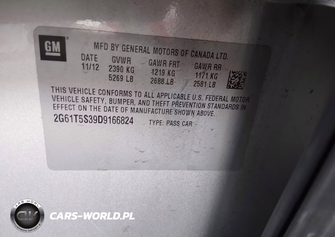 2013 Cadillac Xts Premium VIN:2G61T5S39D9166824 - 9