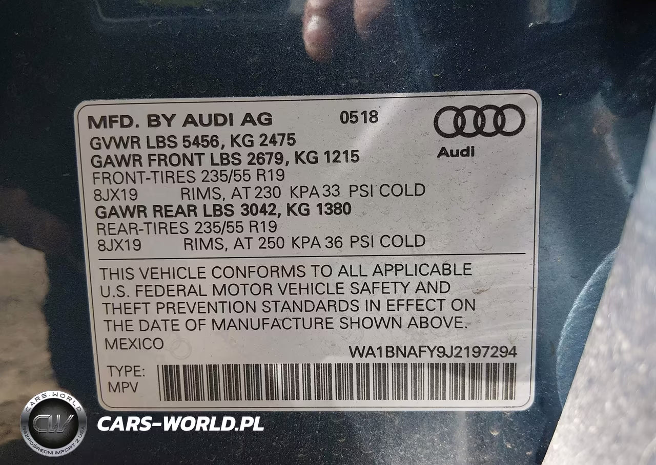 2018 Audi Q5 VIN:WA1BNAFY9J2197294 - 9