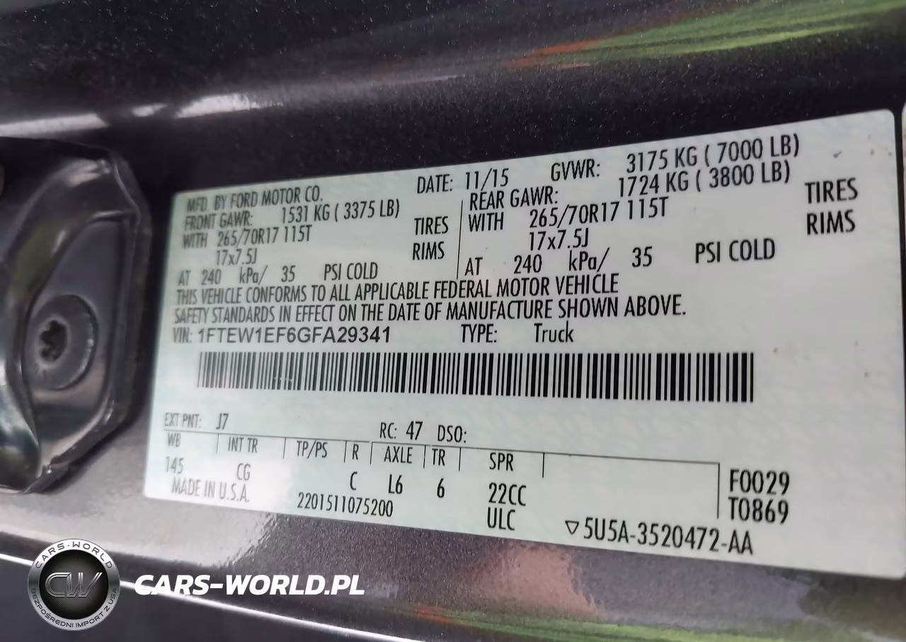 2016 Ford F-150 Xl VIN:1FTEW1EF6GFA29341 - 9
