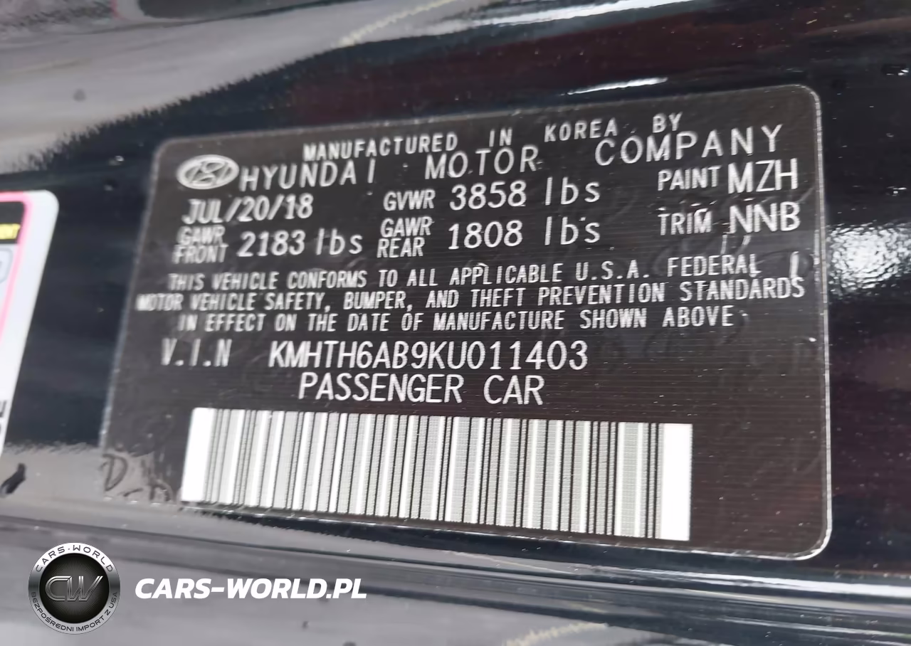 2019 Hyundai Veloster Turbo VIN:KMHTH6AB9KU011403 - 9