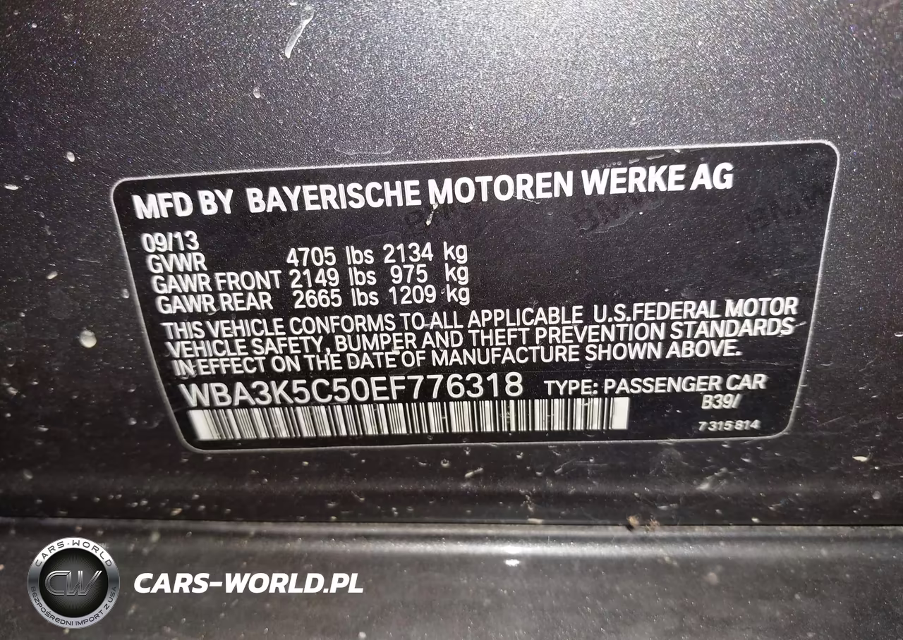 2014 BMW 328D xDrive VIN:WBA3K5C50EF776318 - 9