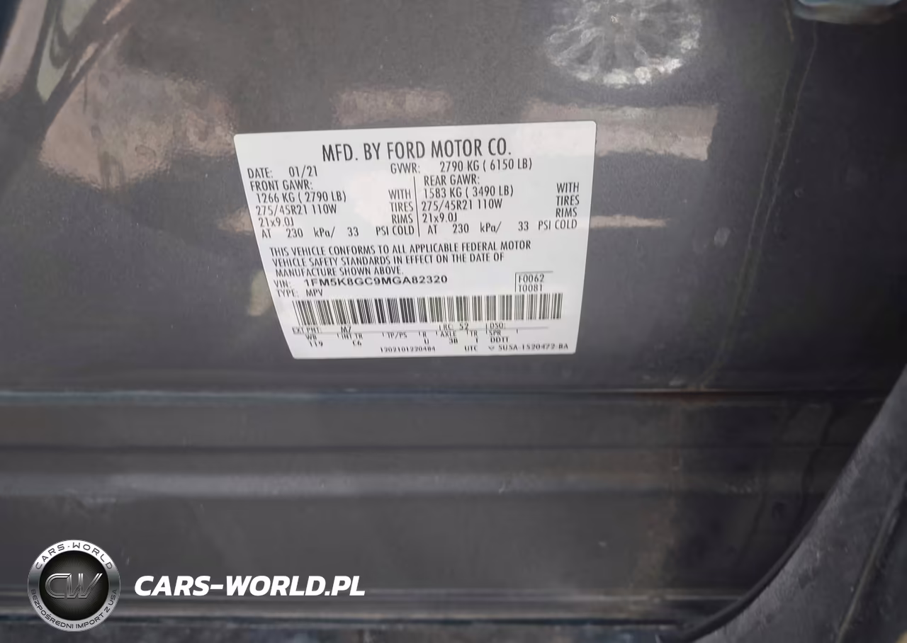 2021 Ford Explorer St VIN:1FM5K8GC9MGA82320 - 9