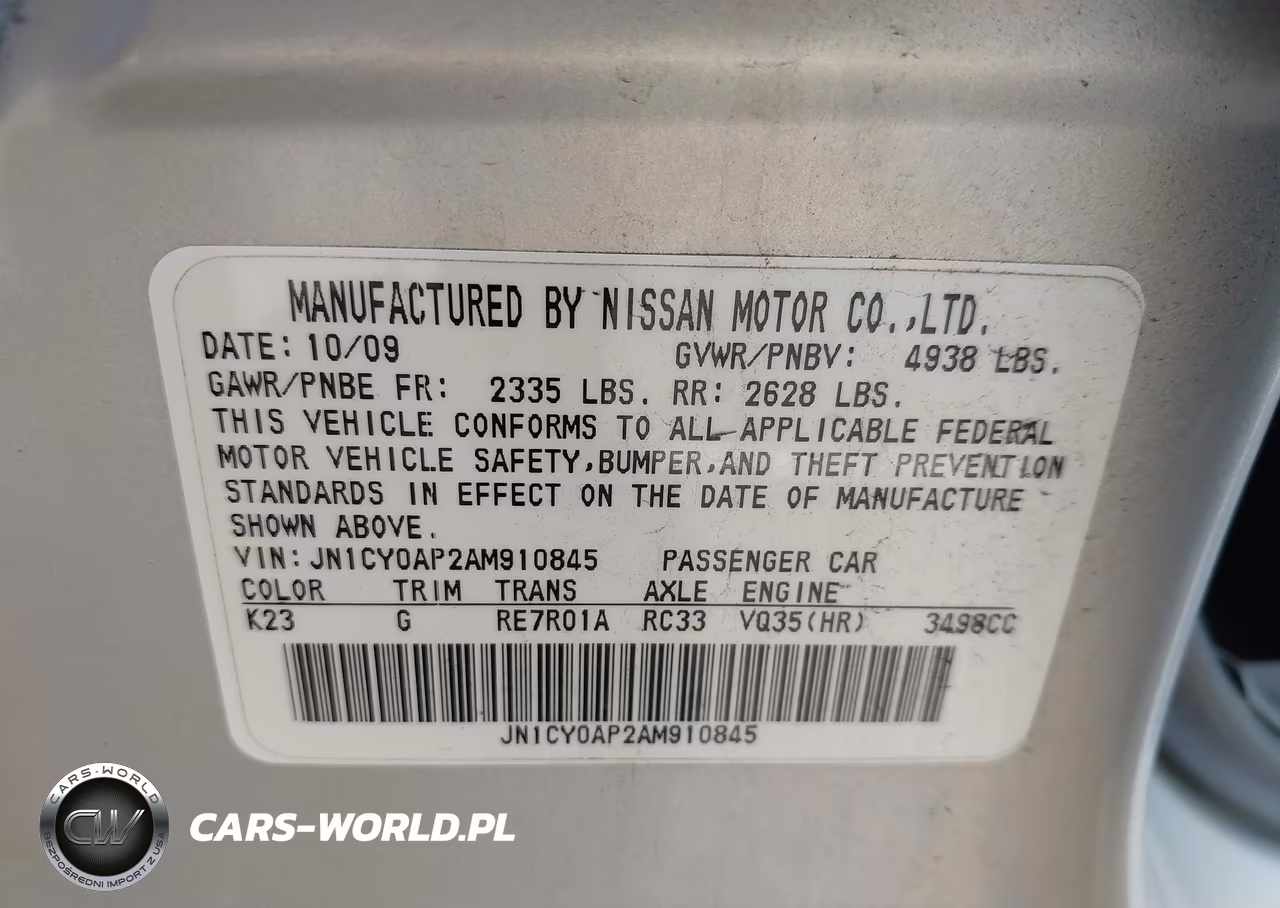 2010 Infiniti M35 VIN:JN1CY0AP2AM910845 - 9