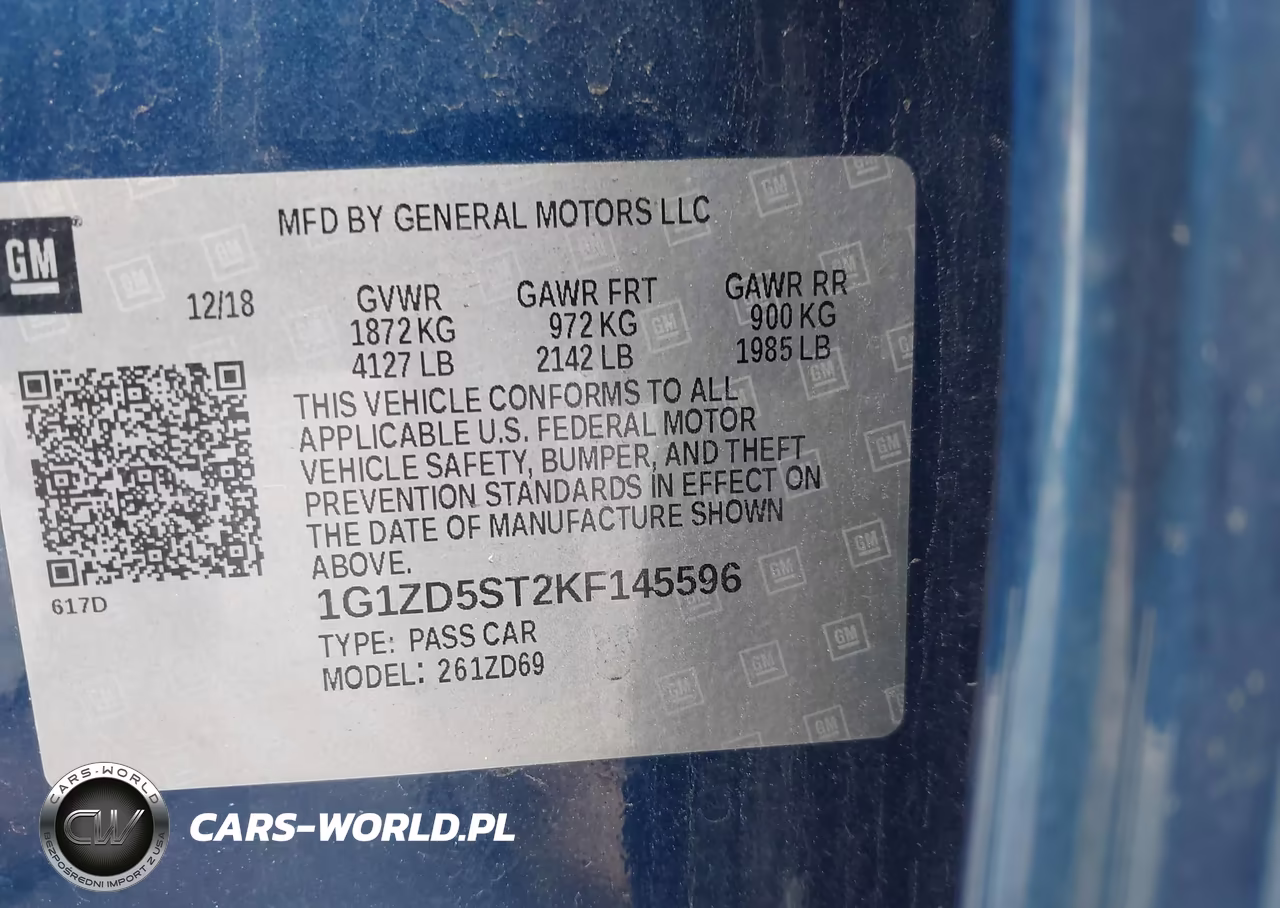 2019 Chevrolet Malibu Lt VIN:1G1ZD5ST2KF145596 - 9