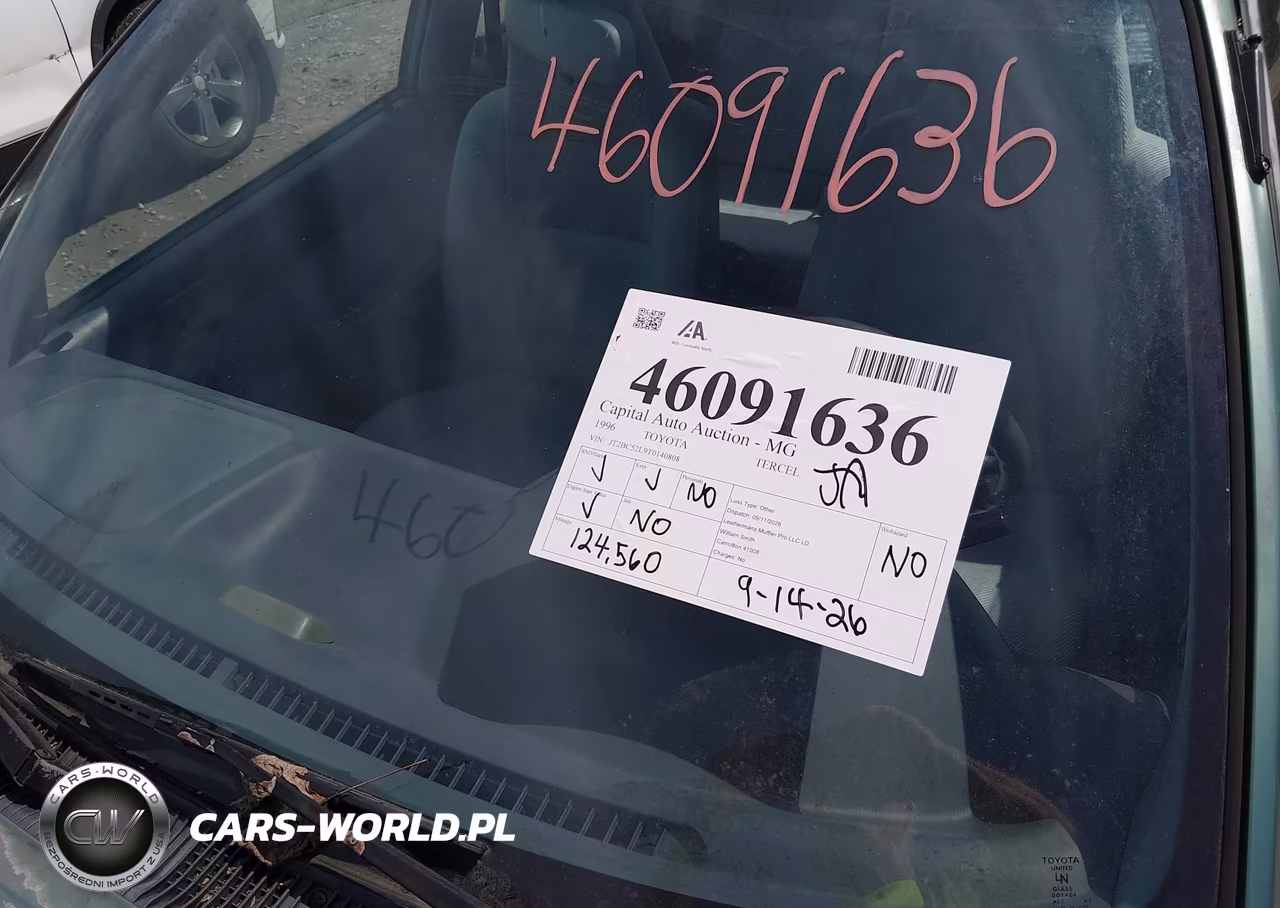 1996 Toyota Tercel Dx VIN:JT2BC52L9T0140808 - 13