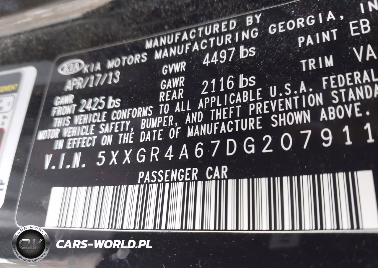 2013 Kia Optima Sx VIN:5XXGR4A67DG207911 - 9