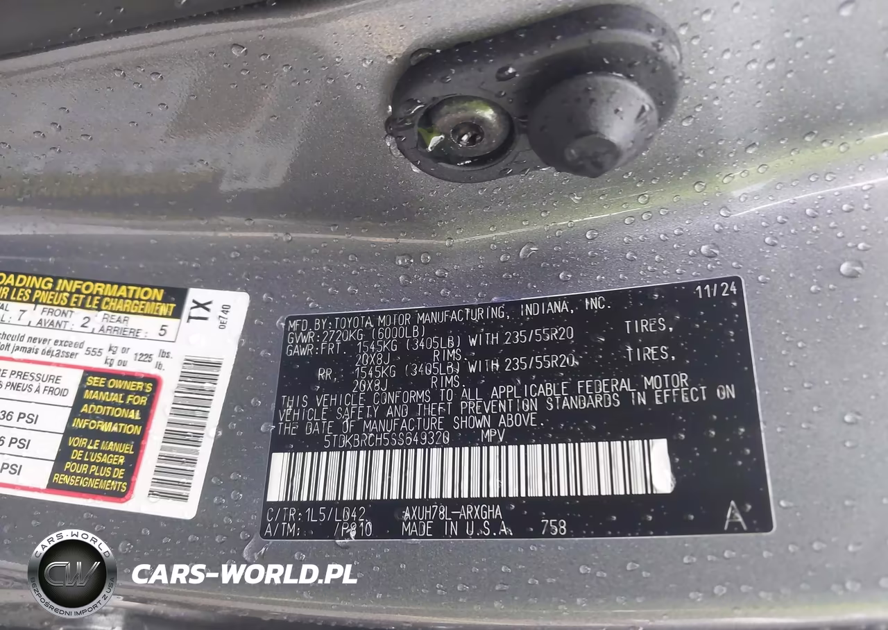 2025 Toyota Highlander Hybrid Limited 25Th Edition VIN:5TDKBRCH5SS649320 - 9