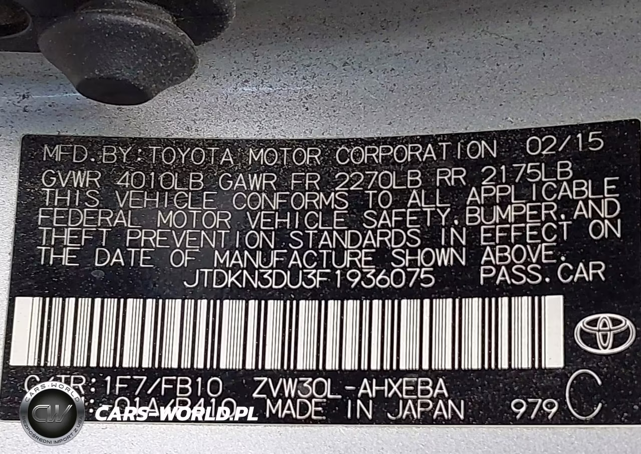 2015 Toyota Prius VIN:JTDKN3DU3F1936075 - 9