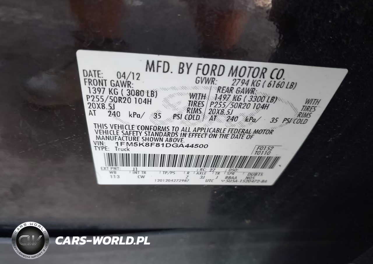 2013 Ford Explorer Limited VIN:1FM5K8F81DGA44500 - 9