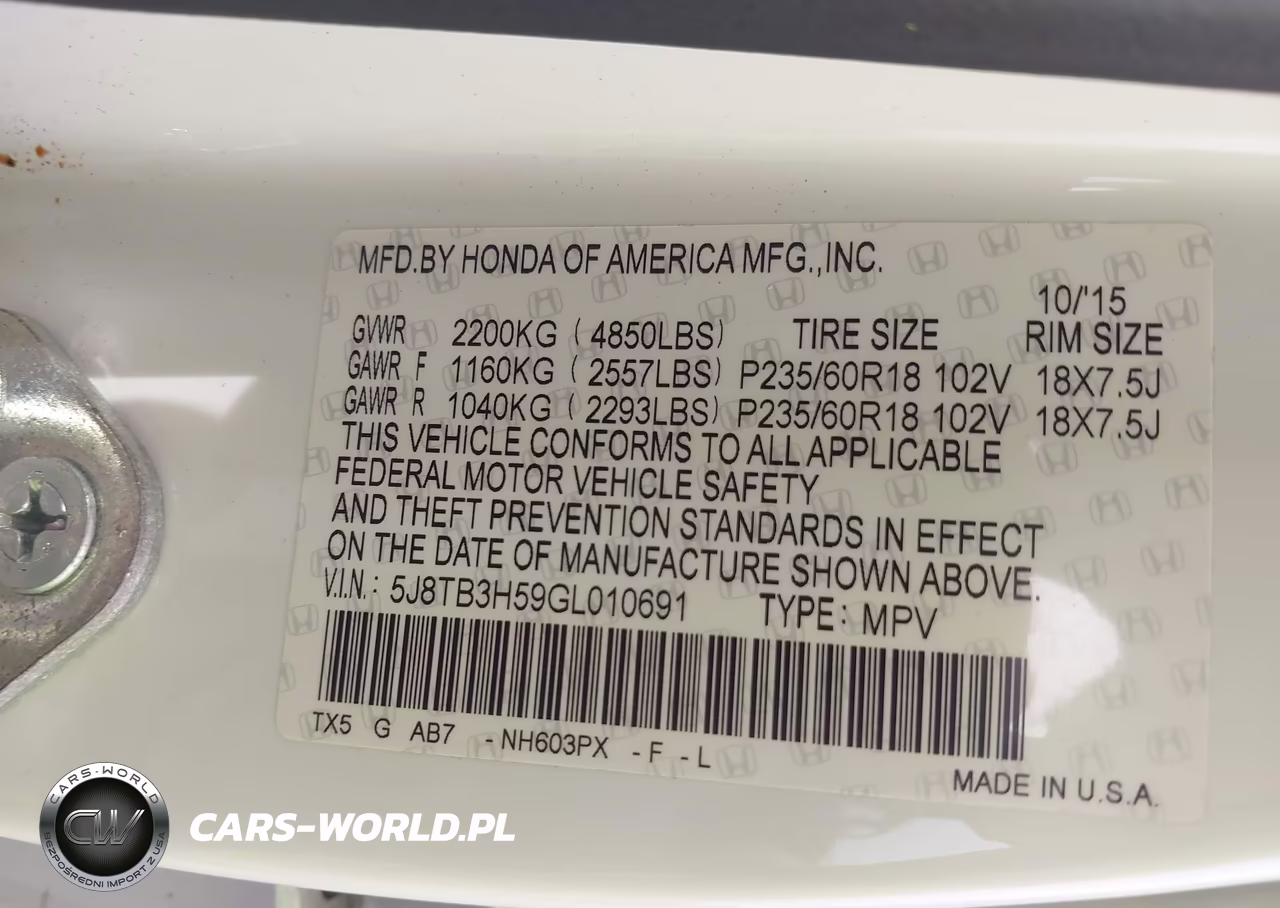 2016 Acura Rdx Technology Acurawatch Plus Packages-Technology Package VIN:5J8TB3H59GL010691 - 9