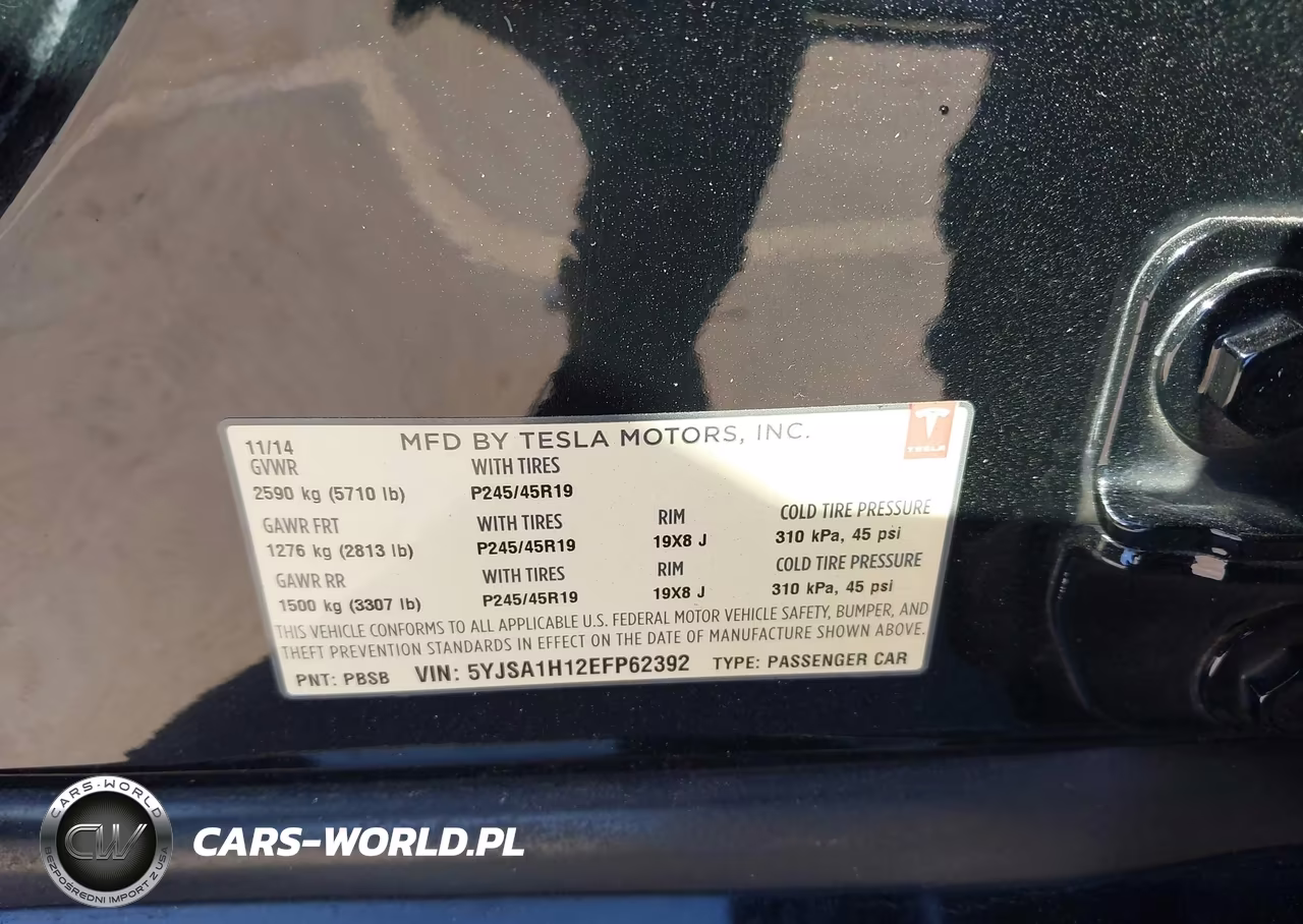 2014 Tesla Model S P85 VIN:5YJSA1H12EFP62392 - 9