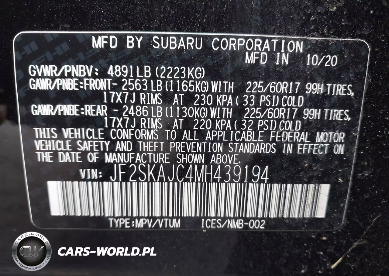 2021 Subaru Forester Premium VIN:JF2SKAJC4MH439194 - 9