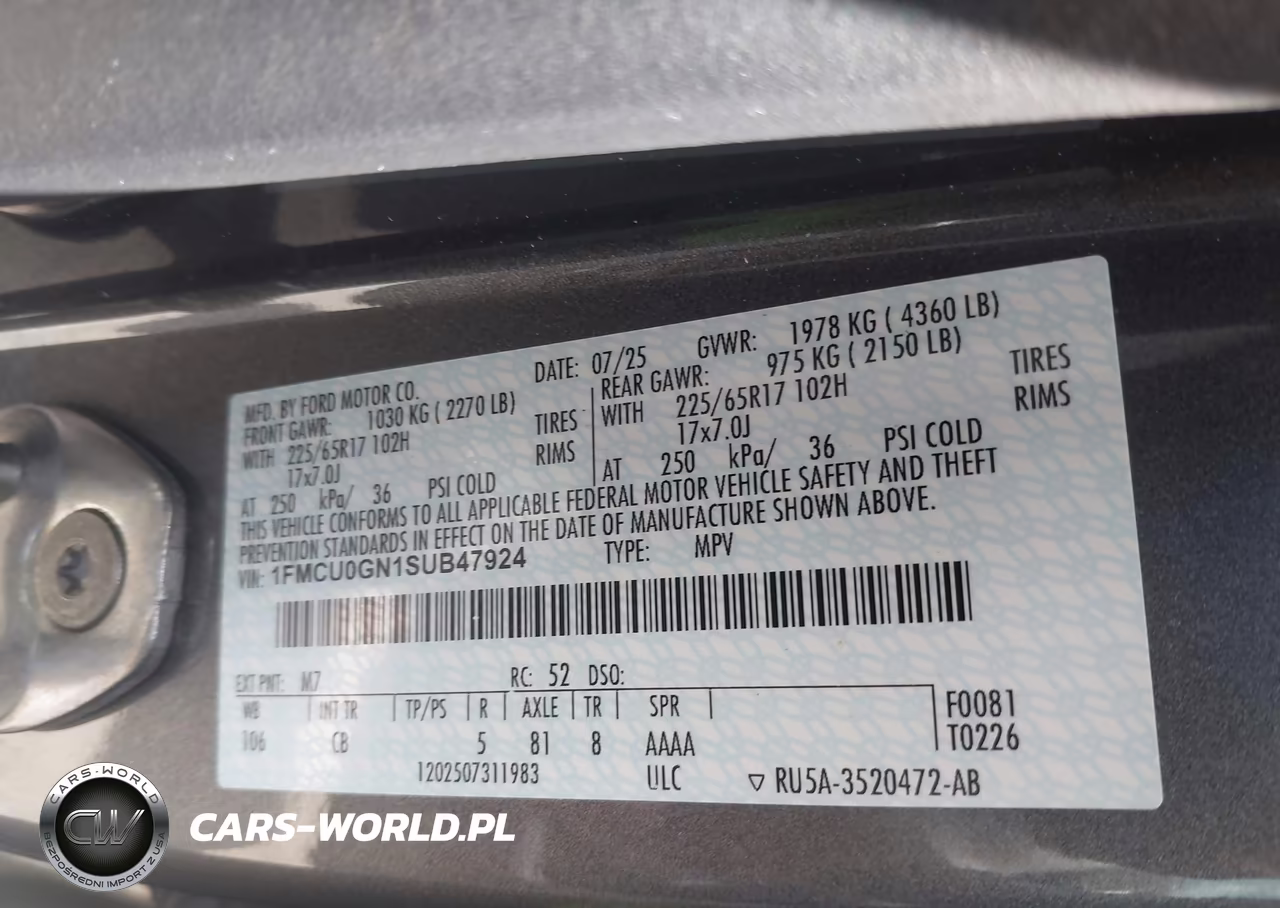 2025 Ford Escape Active VIN:1FMCU0GN1SUB47924 - 9