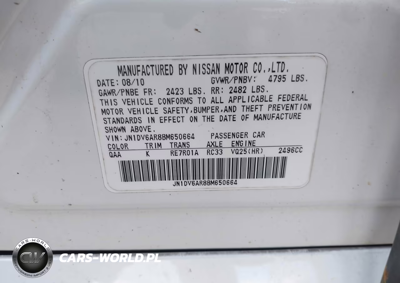 2011 Infiniti G25X VIN:JN1DV6AR8BM650664 - 9