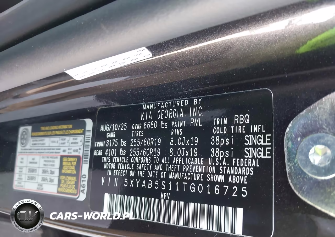 2026 Kia Ev9 Light Long Range VIN:5XYAB5S11TG016725 - 9