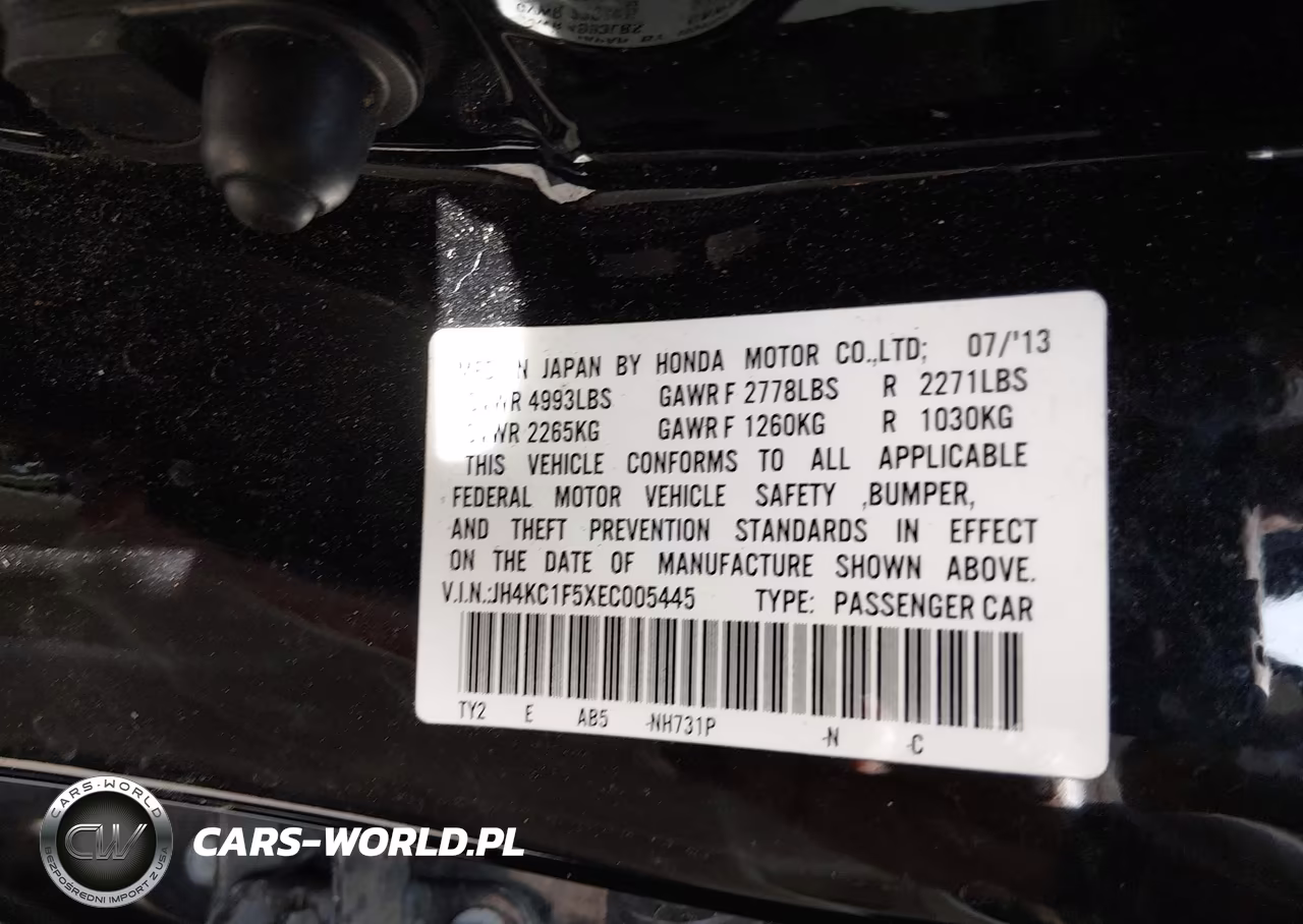 2014 Acura Rlx VIN:JH4KC1F5XEC005445 - 9