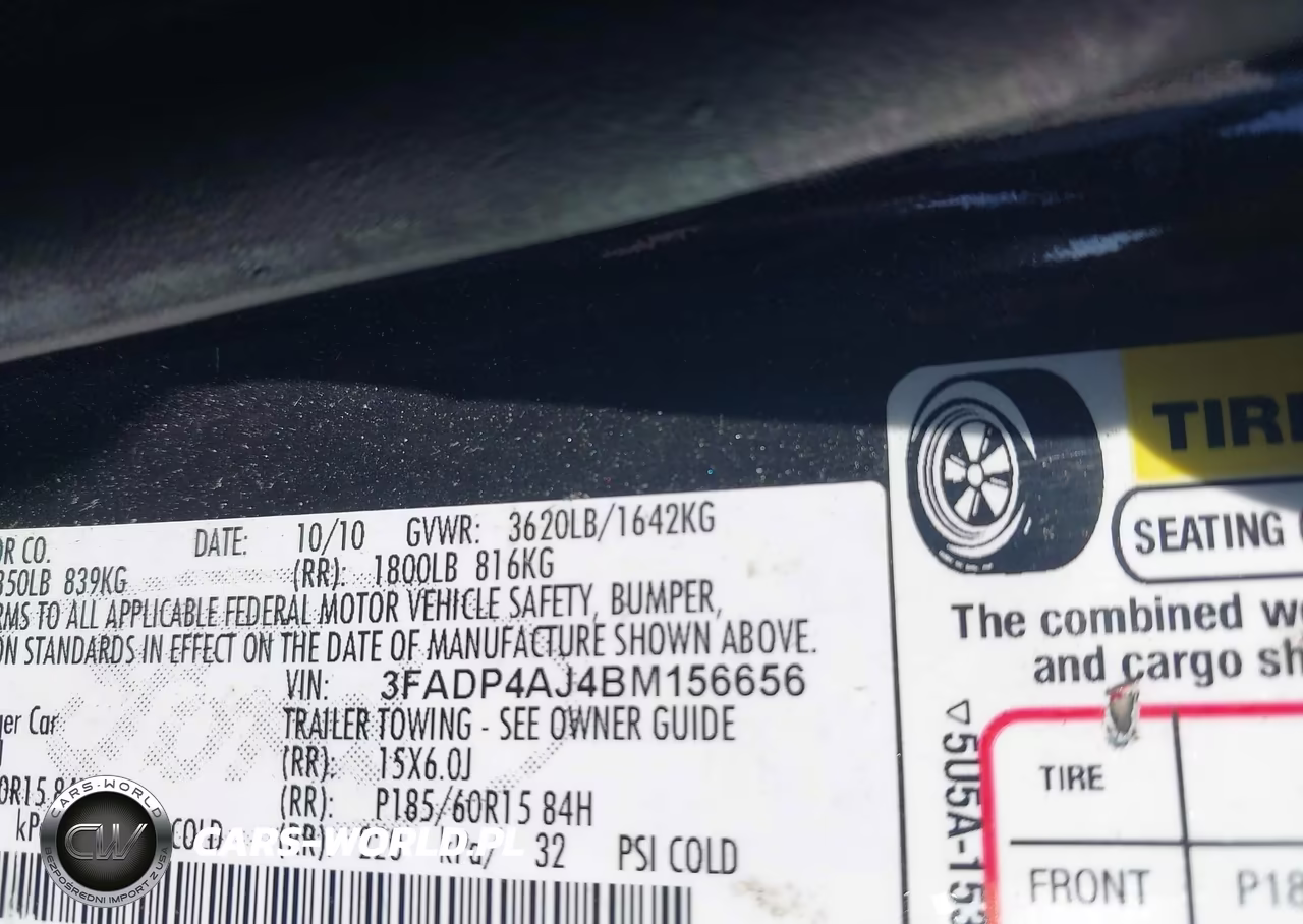 2011 Ford Fiesta S VIN:3FADP4AJ4BM156656 - 9
