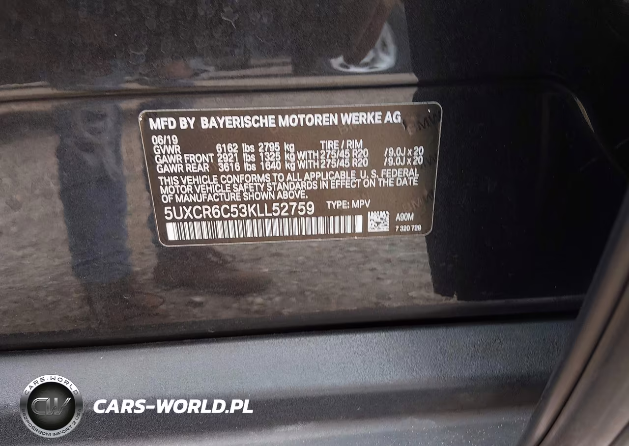 2019 BMW X5 xDrive40I VIN:5UXCR6C53KLL52759 - 9