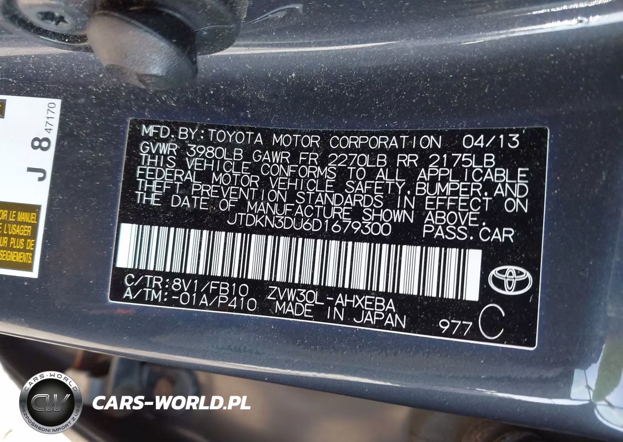 2013 Toyota Prius Three VIN:JTDKN3DU6D1679300 - 9
