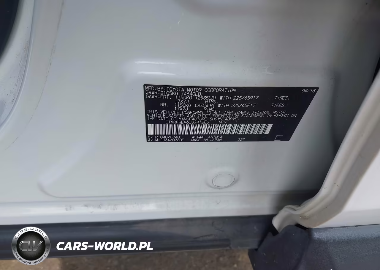 2018 Toyota Rav4 Xle VIN:JTMRFREV6JJ741280 - 9