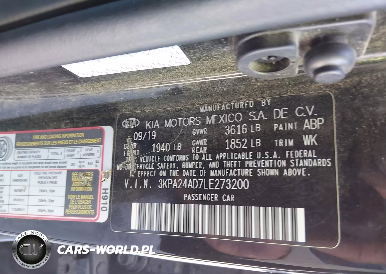 2020 Kia Rio S VIN:3KPA24AD7LE273200 - 9