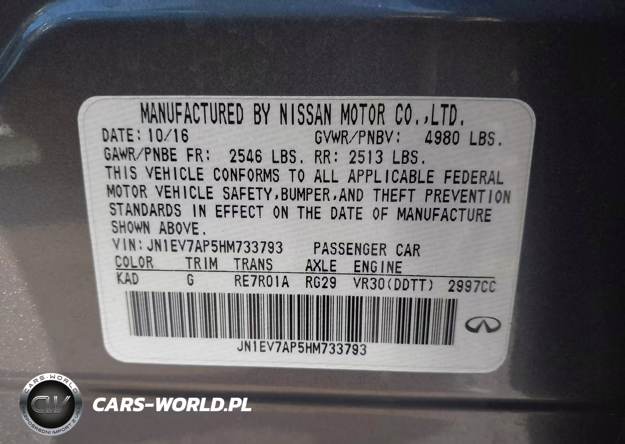 2017 Infiniti Q50 3.0T Premium VIN:JN1EV7AP5HM733793 - 9