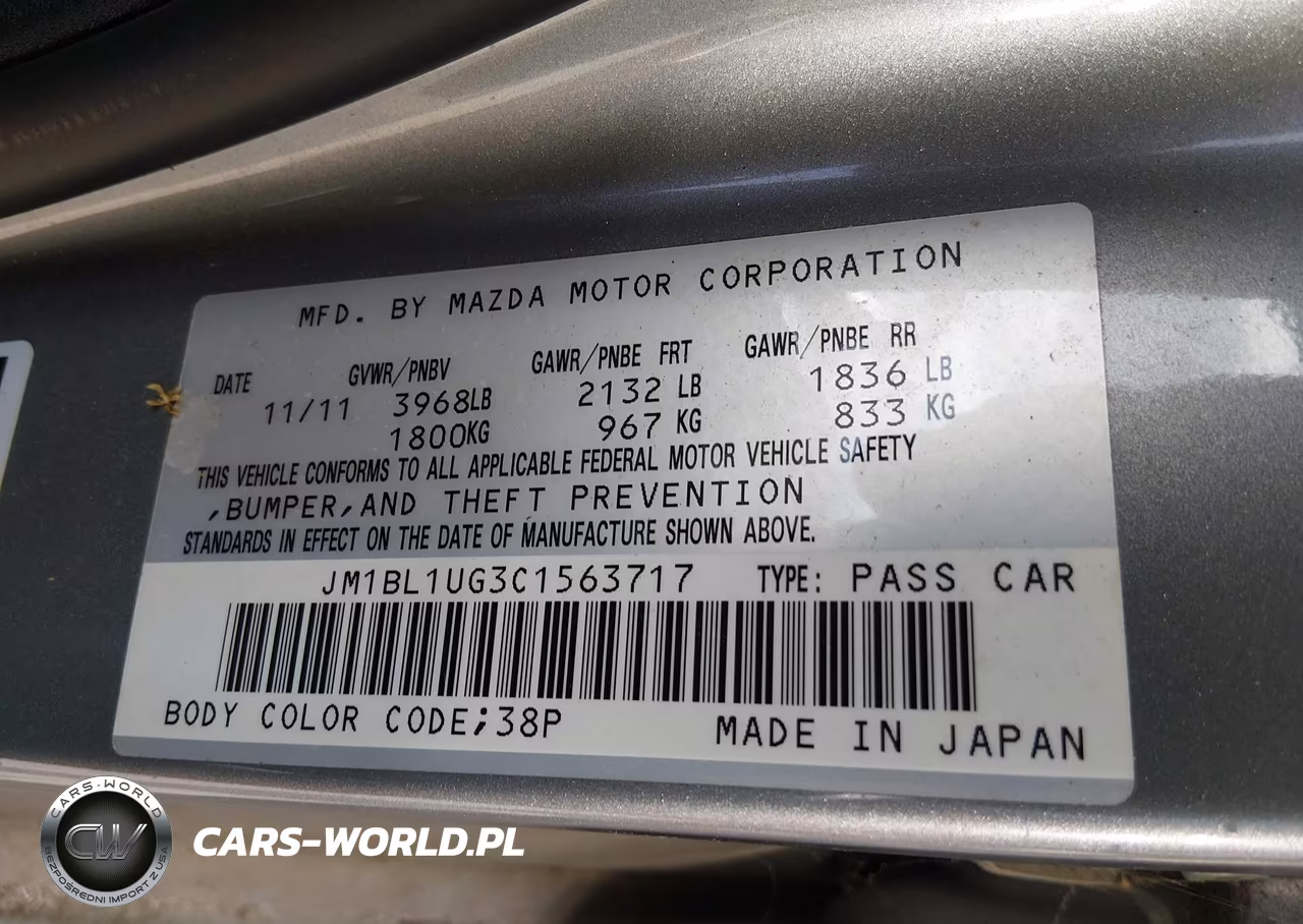2012 Mazda Mazda3 I Sport VIN:JM1BL1UG3C1563717 - 9