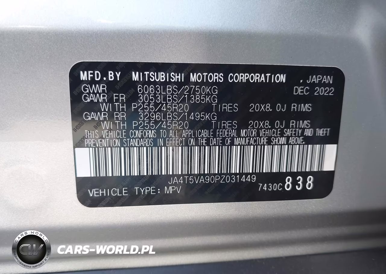 2023 Mitsubishi Outlander Phev Sel S-Awc VIN:JA4T5VA90PZ031449 - 9