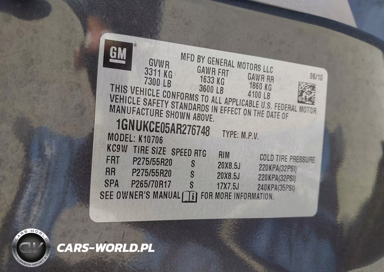 2010 Chevrolet Tahoe Ltz VIN:1GNUKCE05AR276748 - 9