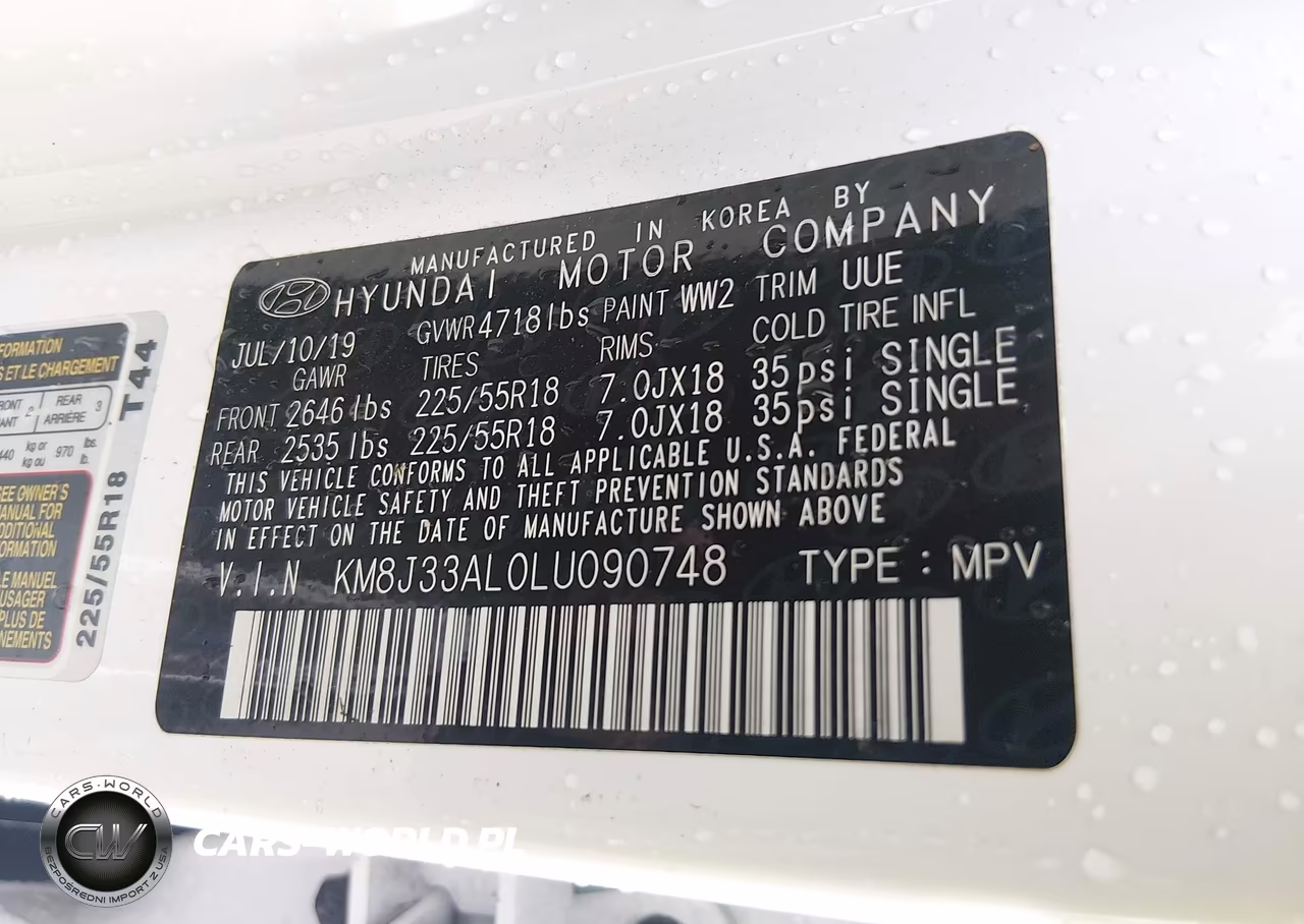 2020 Hyundai Tucson Ultimate VIN:KM8J33AL0LU090748 - 9