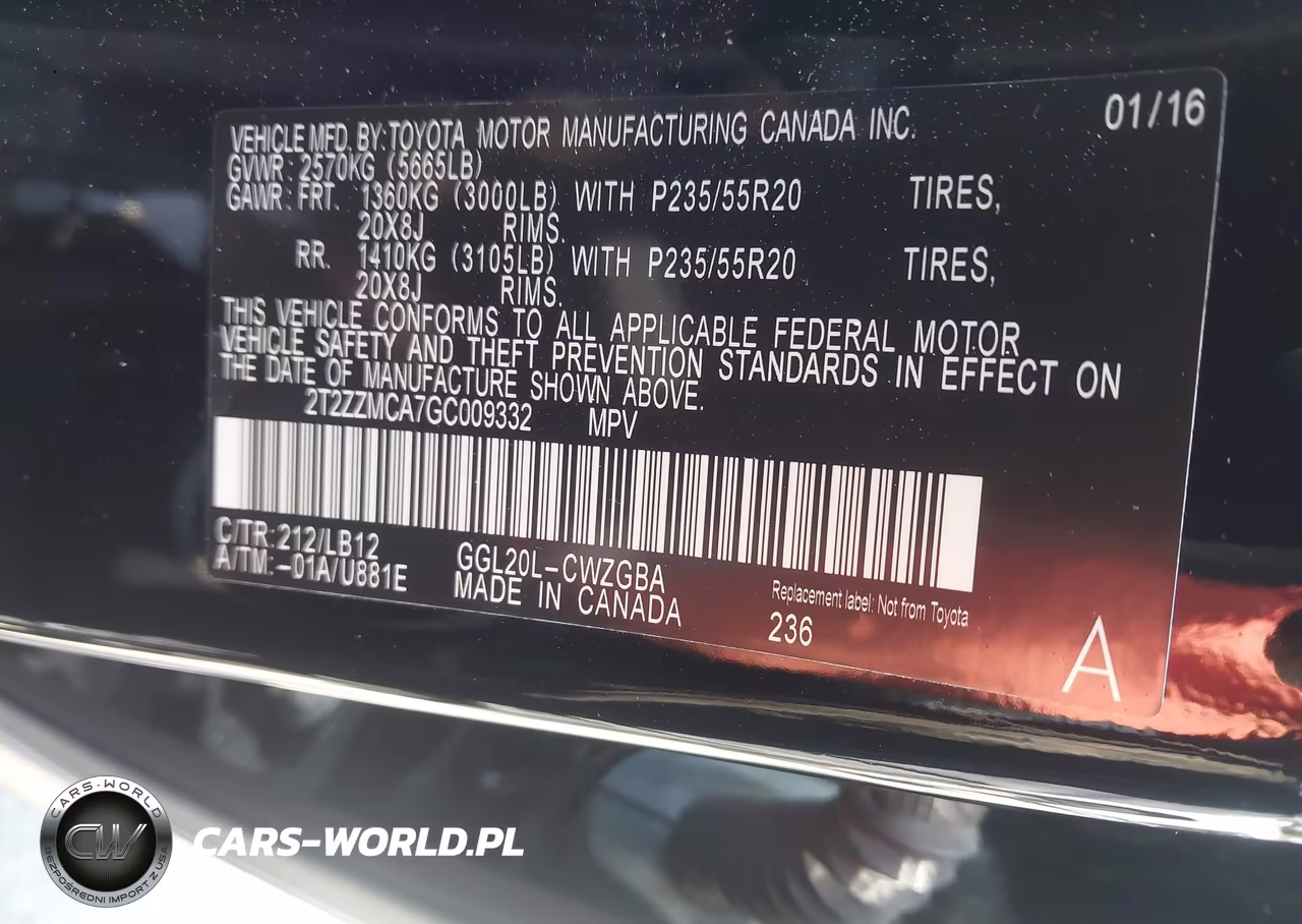 2016 Lexus Rx 350 VIN:2T2ZZMCA7GC009332 - 9