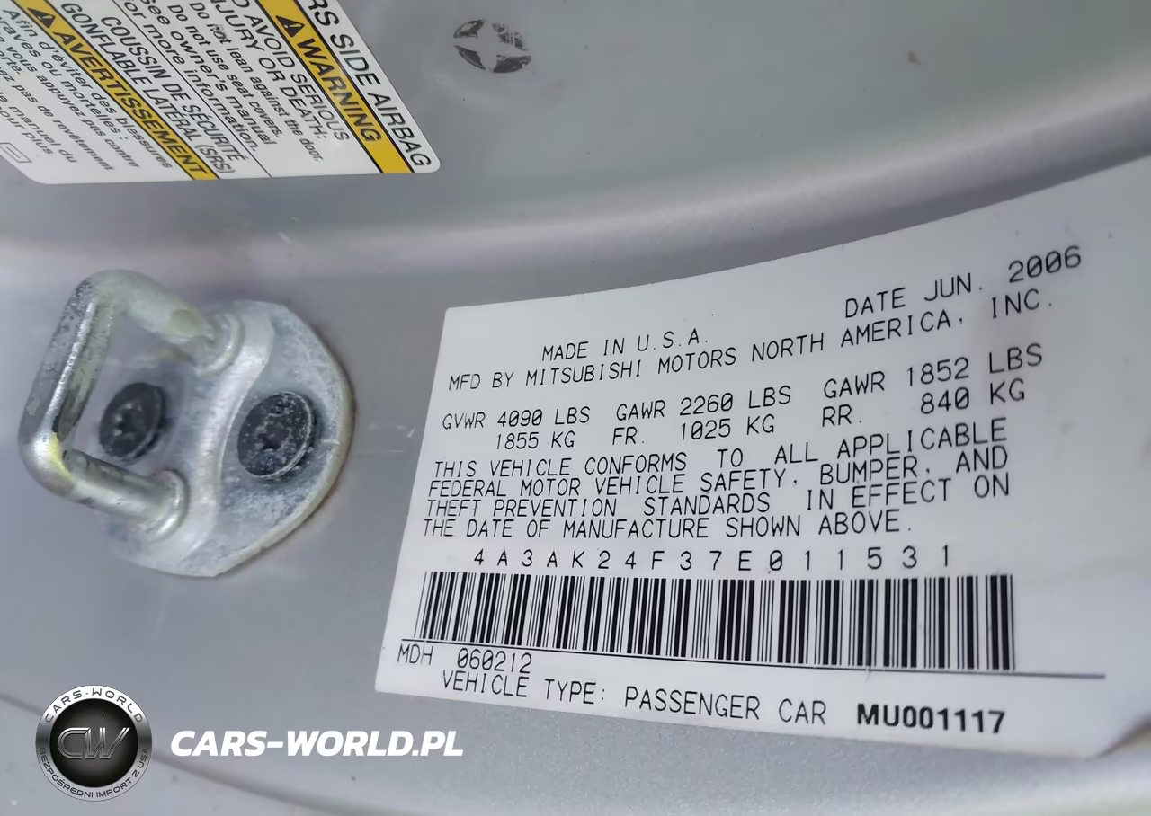 2007 Mitsubishi Eclipse Gs VIN:4A3AK24F37E011531 - 9