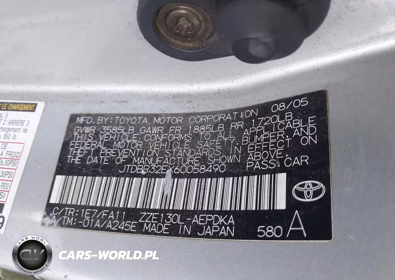 2006 Toyota Corolla Ce VIN:JTDBR32EX60058490 - 9