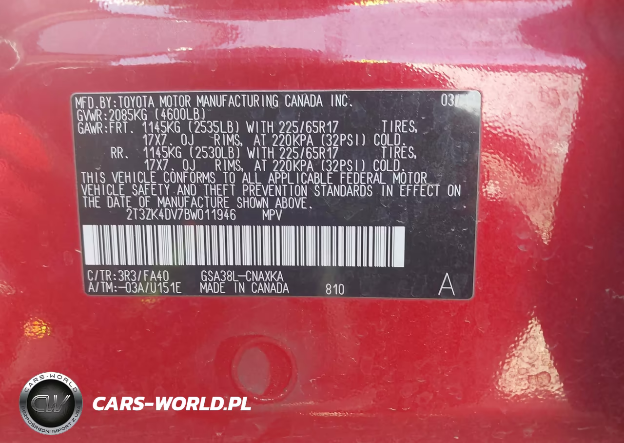 2011 Toyota Rav4 Base V6 VIN:2T3ZK4DV7BW011946 - 9