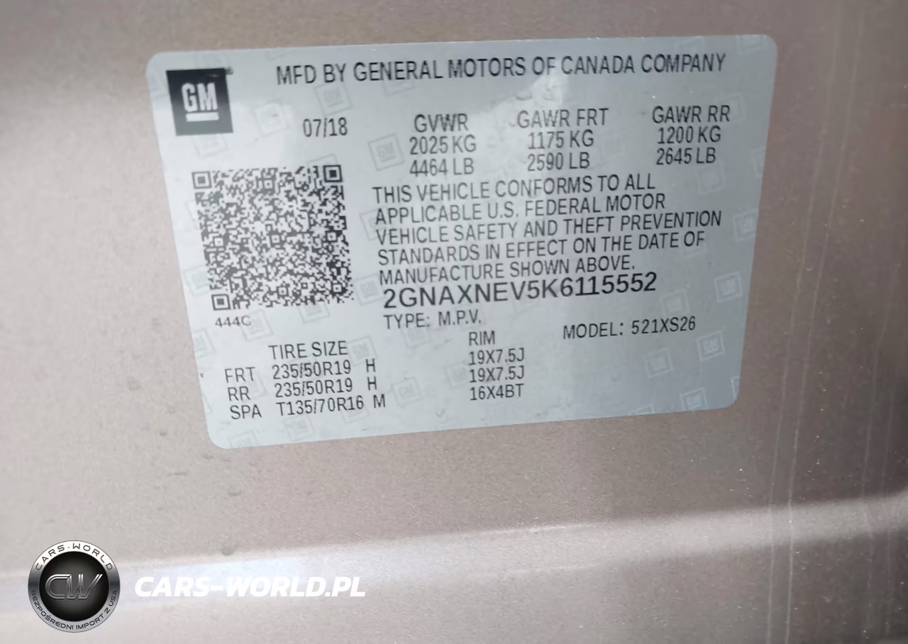 2019 Chevrolet Equinox Premier VIN:2GNAXNEV5K6115552 - 9