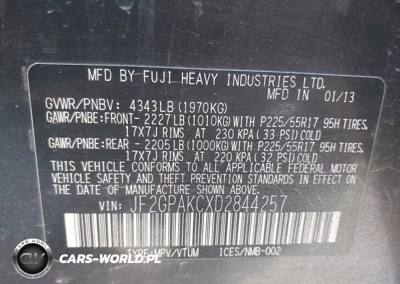 2013 Subaru Xv Crosstrek 2.0I Limited VIN:JF2GPAKCXD2844257 - 9