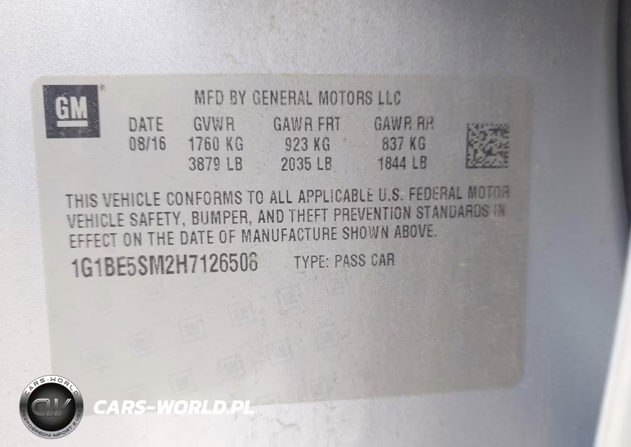 2017 Chevrolet Cruze Lt Auto VIN:1G1BE5SM2H7126508 - 9